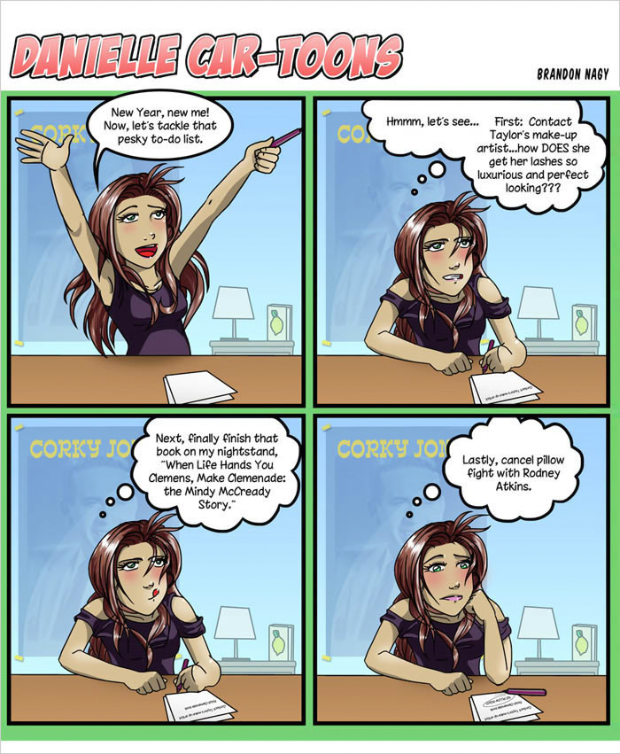 Danielle Car-toons 'NEW YEAR RESOLUTIONS' // Illustrated by Brandon Nagy