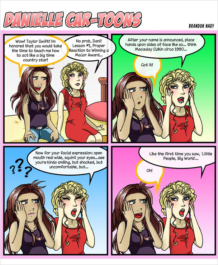 Danielle Car-toons Web Comic featuring Taylor Swift  // Illustrated by Brandon Nagy
