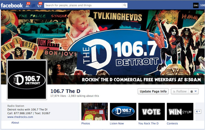 106.7 The Facebook Cover // Designed by Brandon Nagy