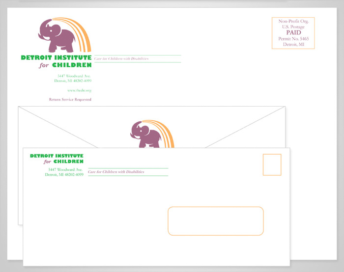 Detroit Institute for Children Envelopes // Designed by Brandon Nagy