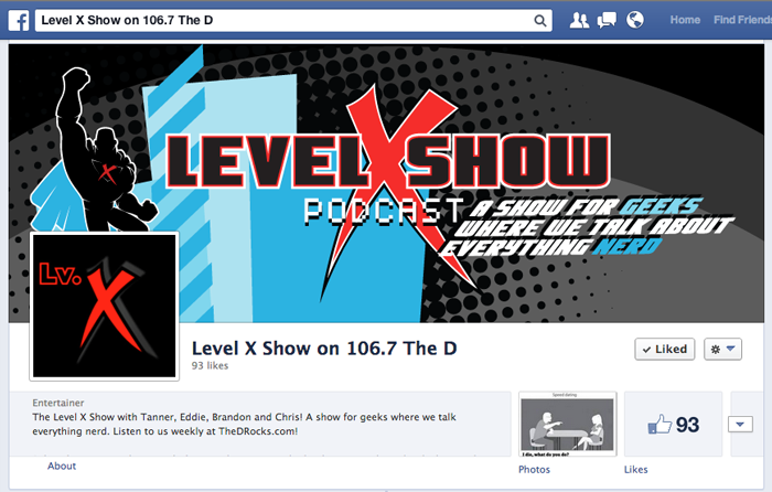 Level X Show Facebook Cover // Designed by Brandon Nagy